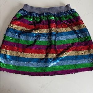 EUC Crewcuts Rainbow Sequin Skirt size 10